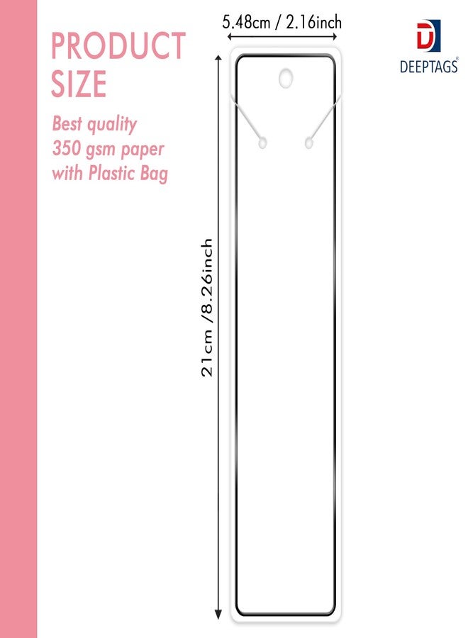 DEEPTAGS Jewellery Display Bags with Plastic Bags for Bracelet, Necklace, Pendants, Jewelry - White, 50 PCS - Image 3